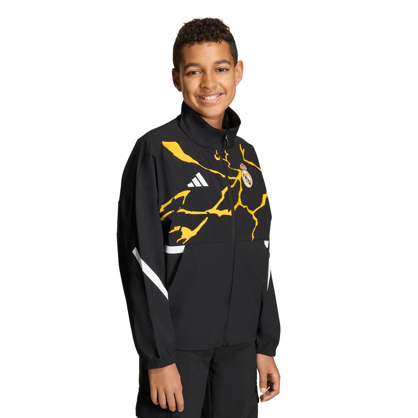 adidas Real Madrid Avengers ZNE Anthem Youth Soccer Jacket Black