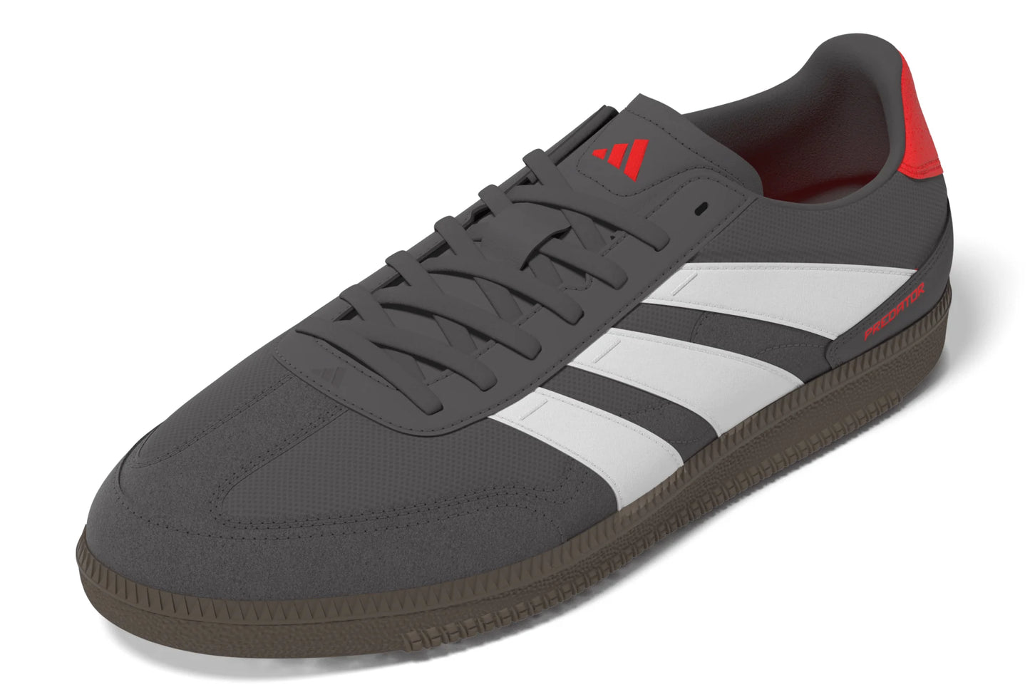 adidas Predator Freestyle Indoor Soccer Shoes Grey Strata White Lucid Red