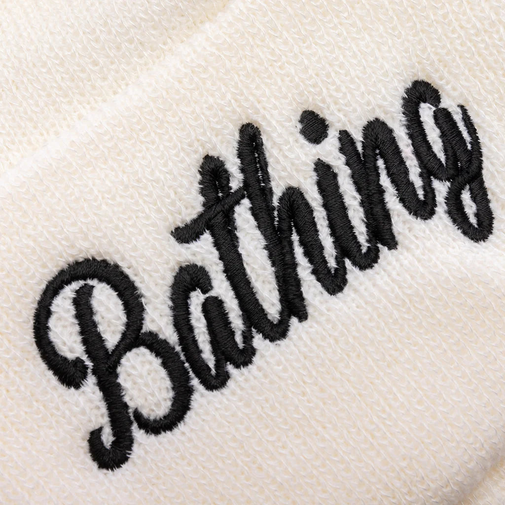 Cuffed Knit Beanie White