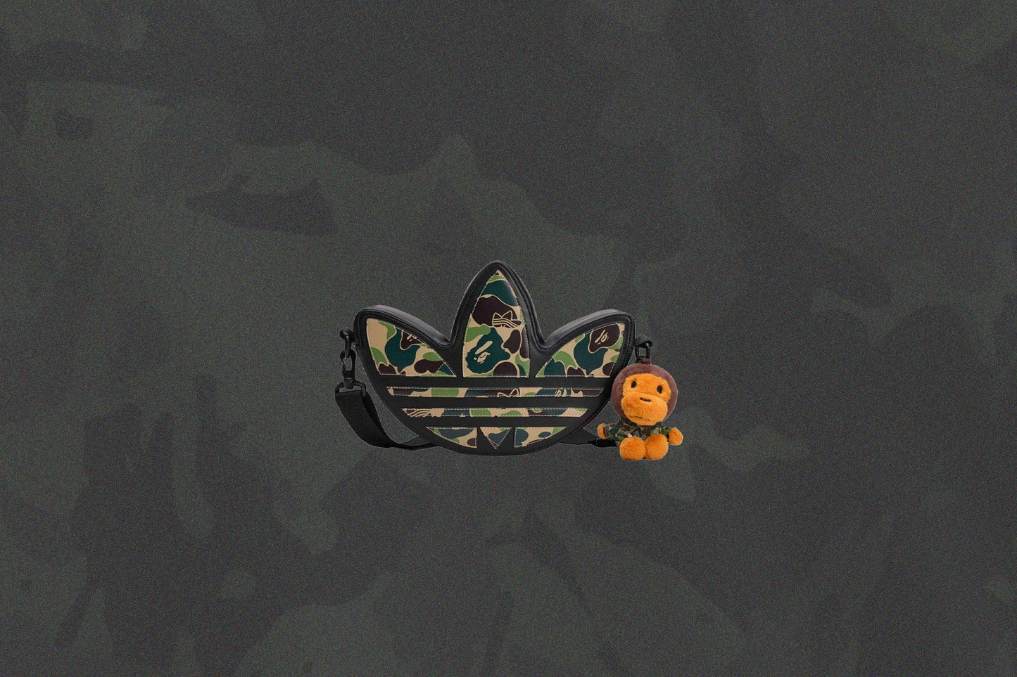 Adidas x BAPE Trefoil Shoulder Bag Black