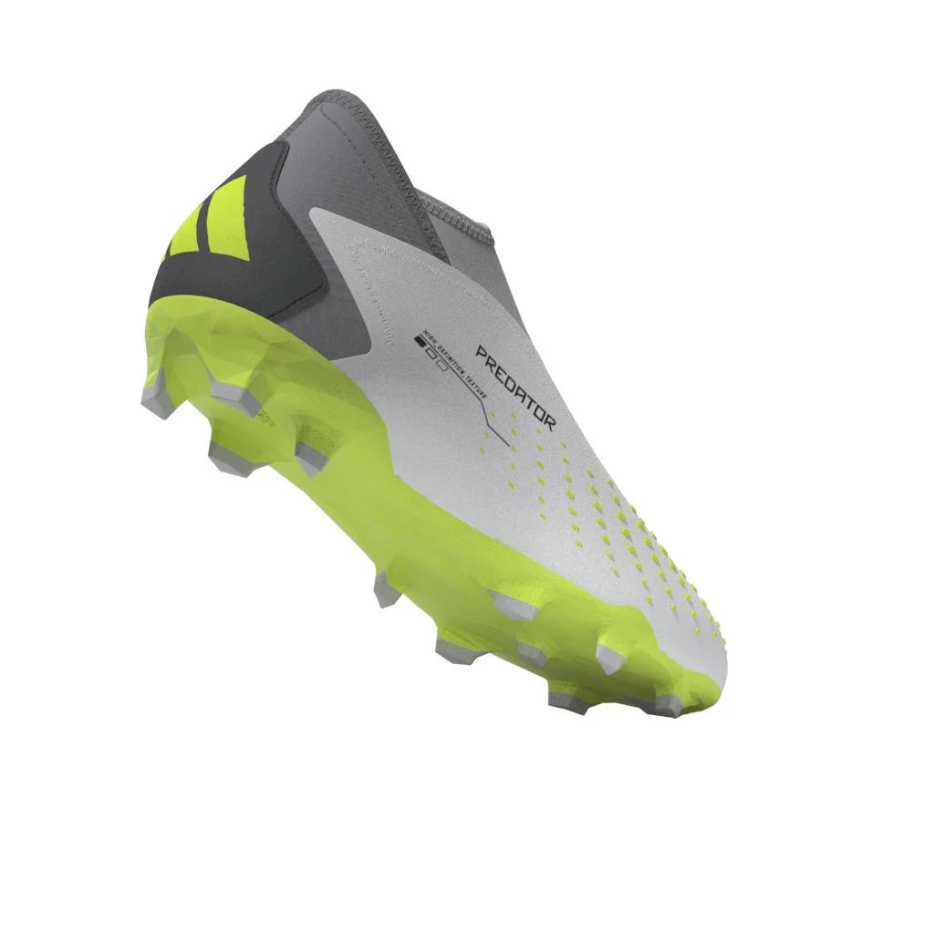 adidas Predator Accuracy3 Laceless FG Firm Ground Soccer Cleats Cloud White Black Lucid Lemon