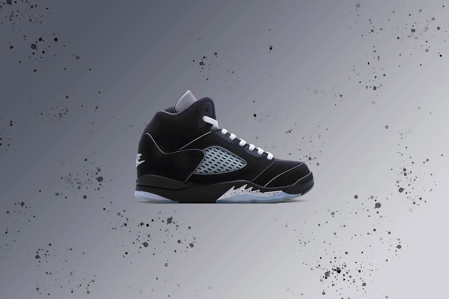 Air Jordan 5 Retro OG Black Metallic Reimagined PS Black White Metallic Silver Fire Red