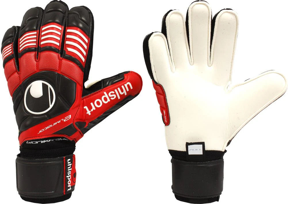 Uhlsport Eliminator Supersoft Bionik Goalkeeper Gloves Red Black
