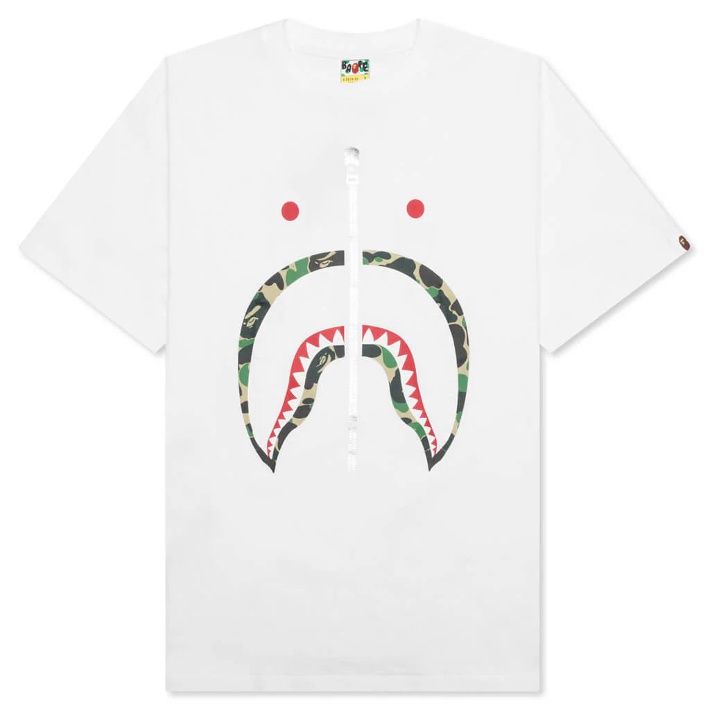 ABC Camo Shark Tee White Green