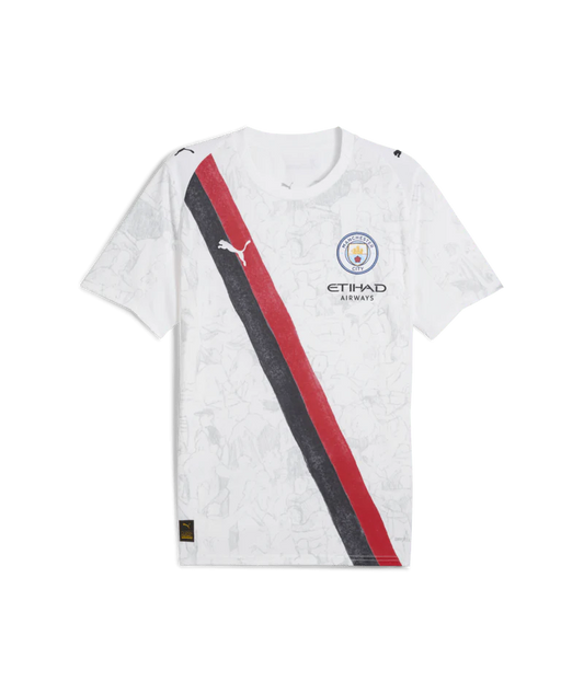 PUMA Manchester City KidSuper Mens Soccer Jersey White Black