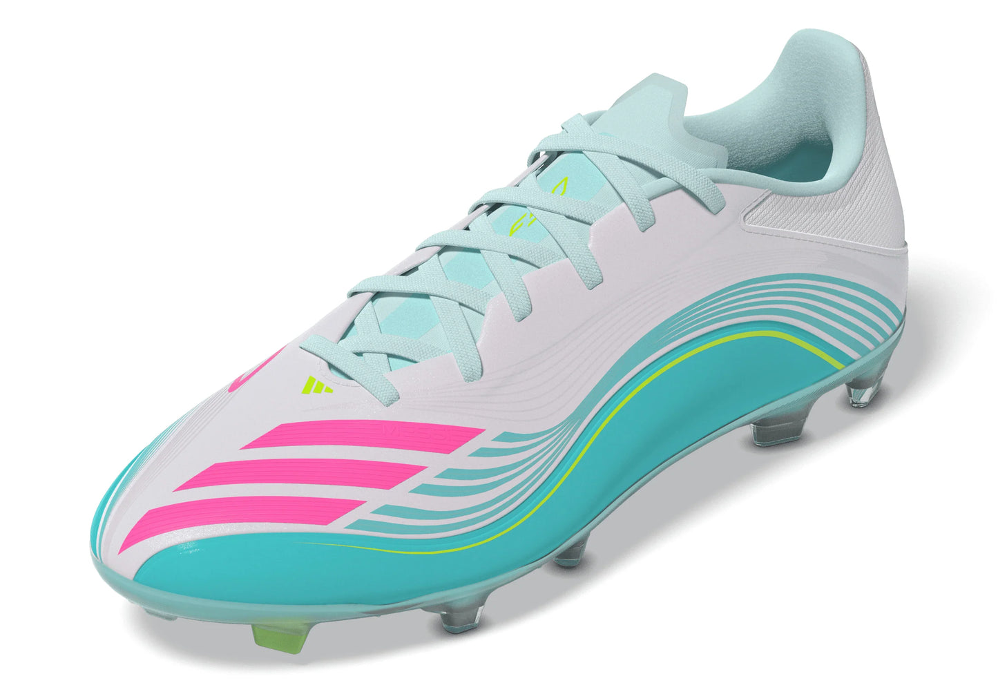 adidas F50 Messi League Firm Ground Multi Ground Mens Soccer Cleats White Pink