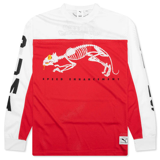Puma x Aries Mesh Long Sleeve Red