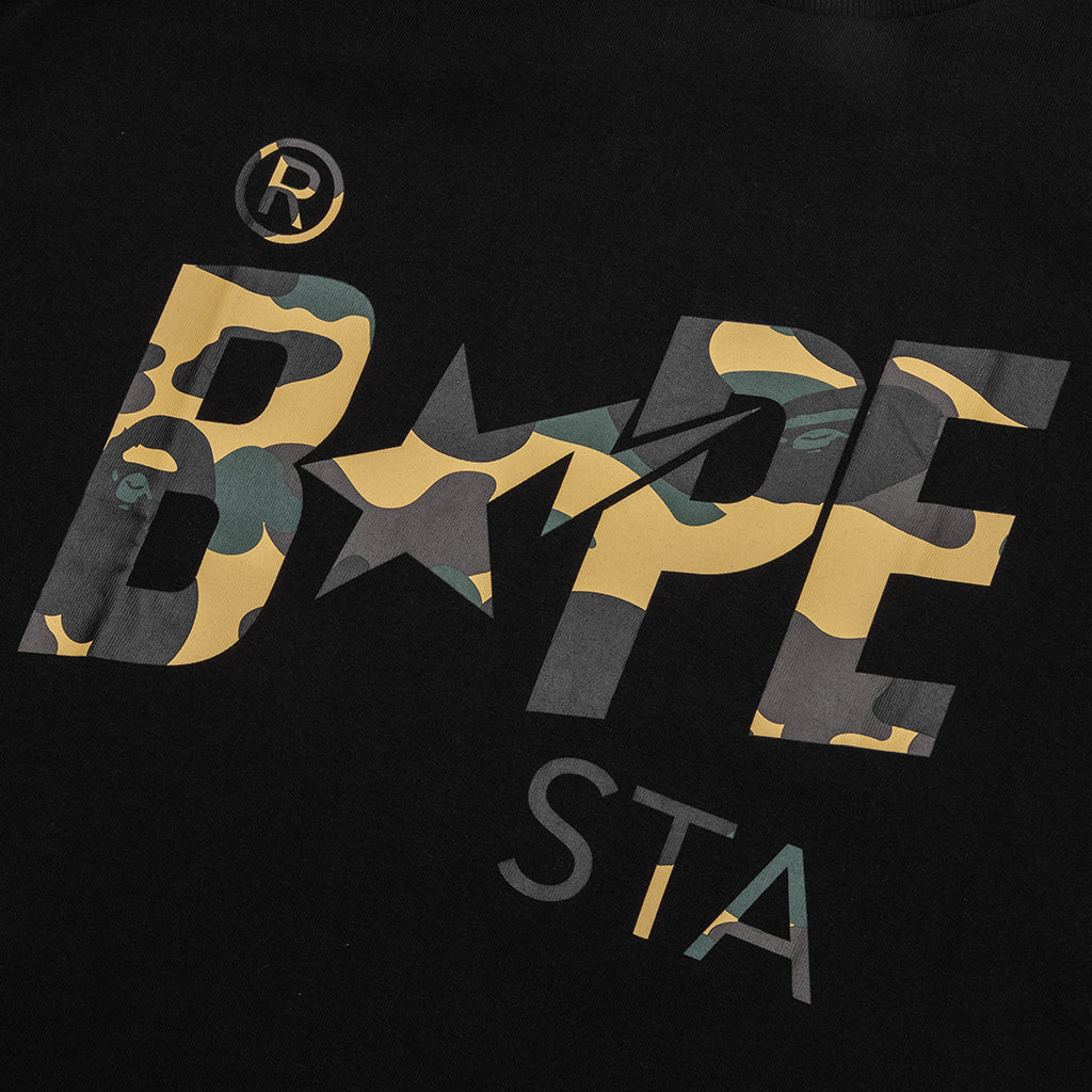 1st Camo Bape STA Tee Black Yellow