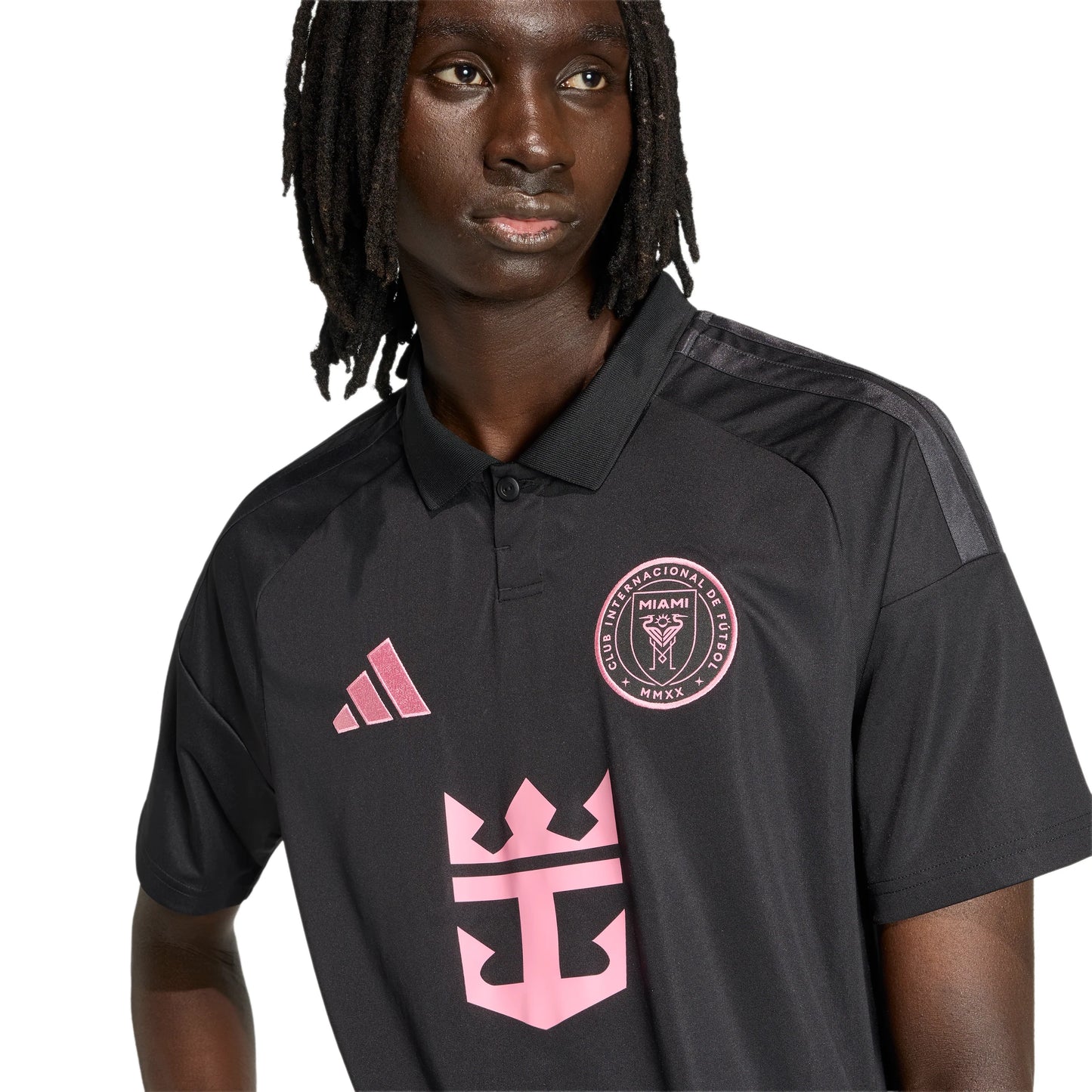 adidas Inter Miami CF Away Mens Soccer Jersey 26 27 Black Pink
