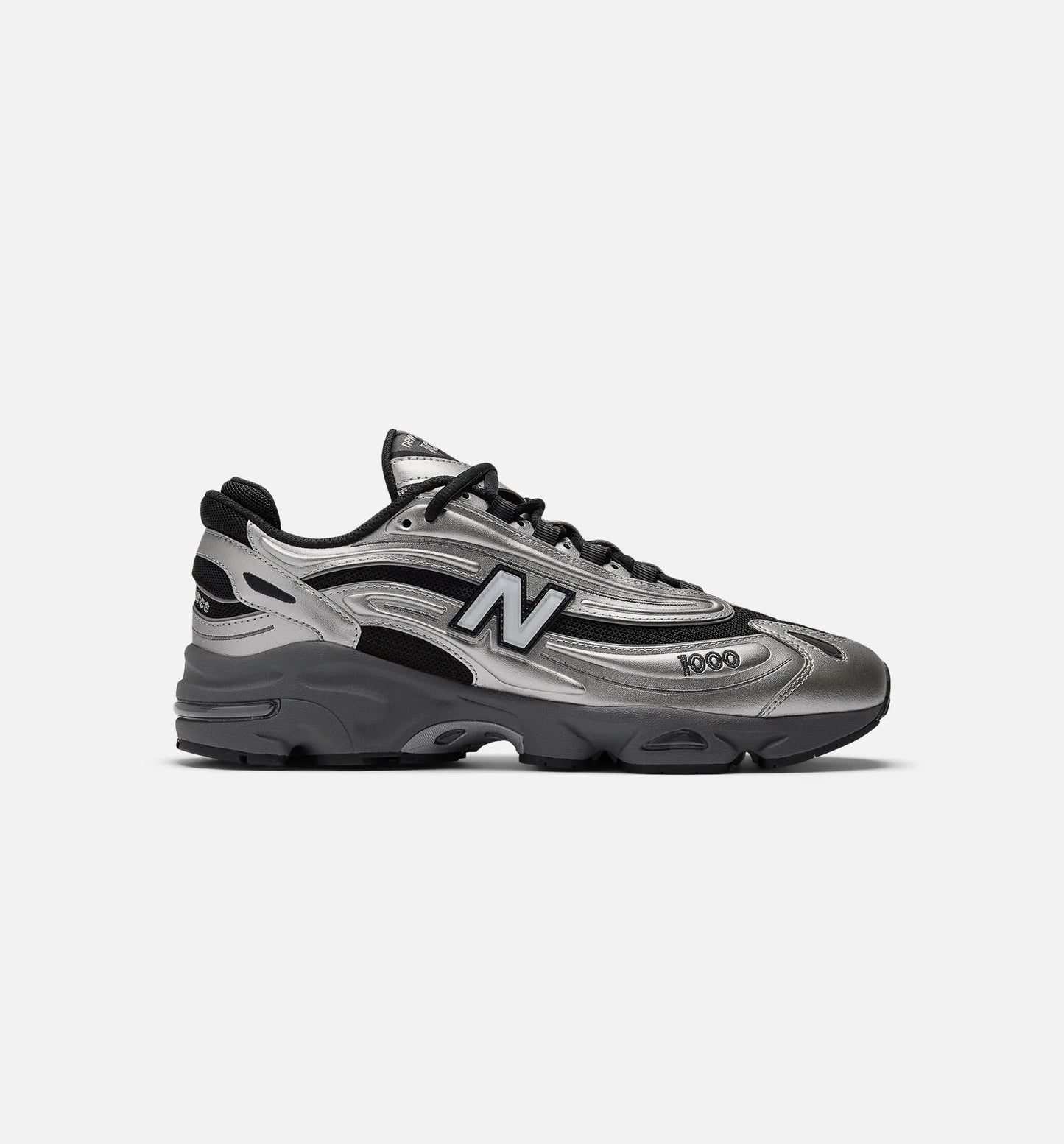 1000 Mens Lifestyle Shoe Silver Metallic Black