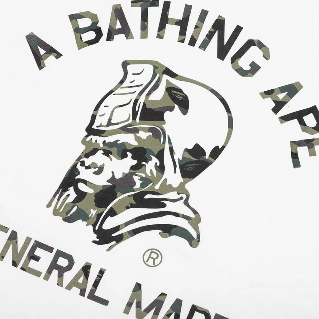 1st Camo General Made Tee White Green