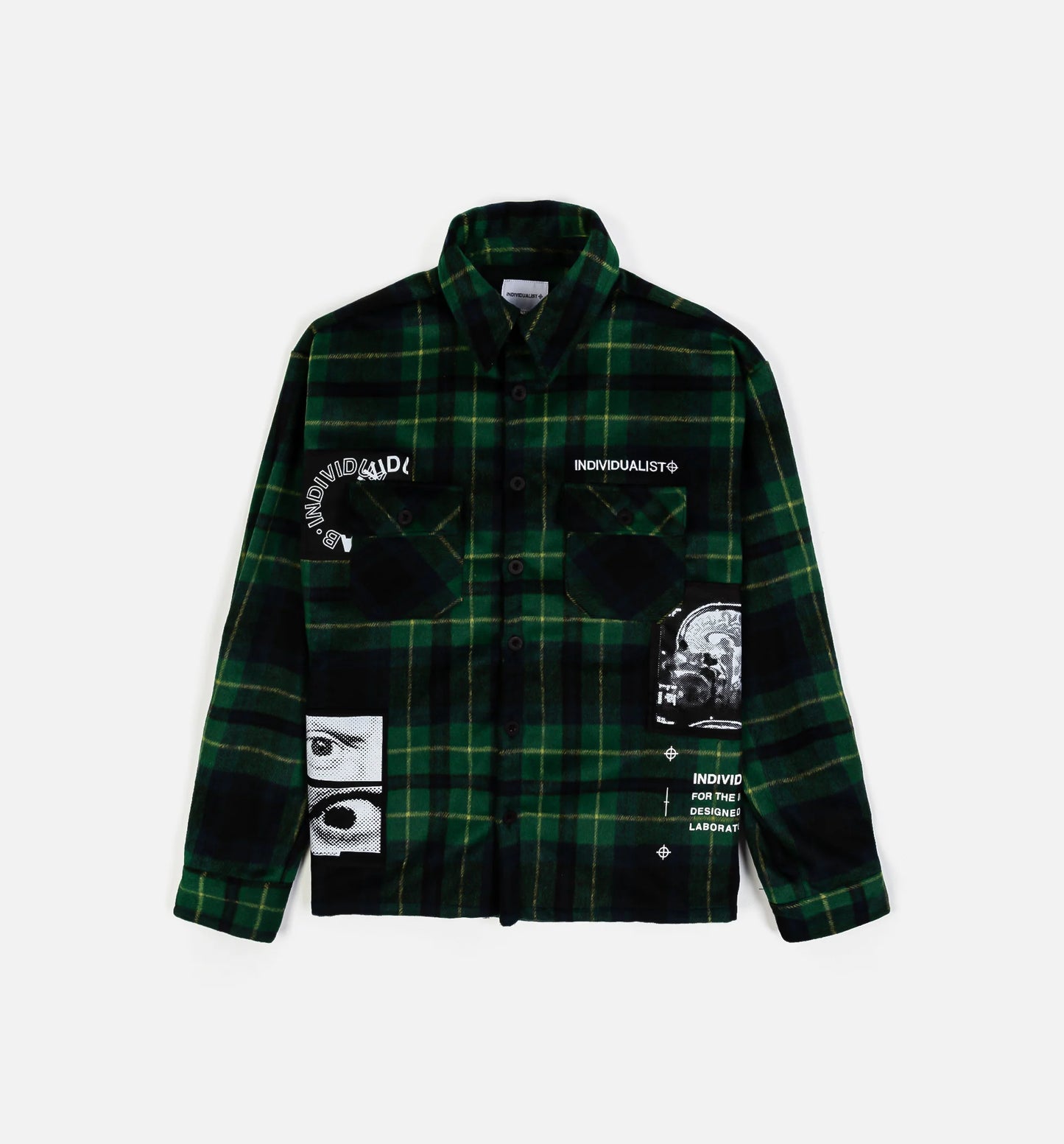 All Eyes Flannel Mens Shirt Green