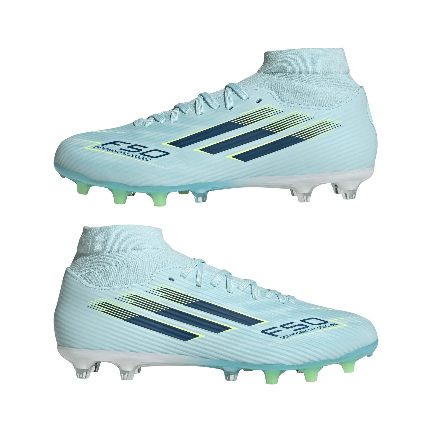 adidas F50 SparkFusion League Mid Cut FG AG Firm Ground Artificial Ground Womens Soccer Cleats Blue