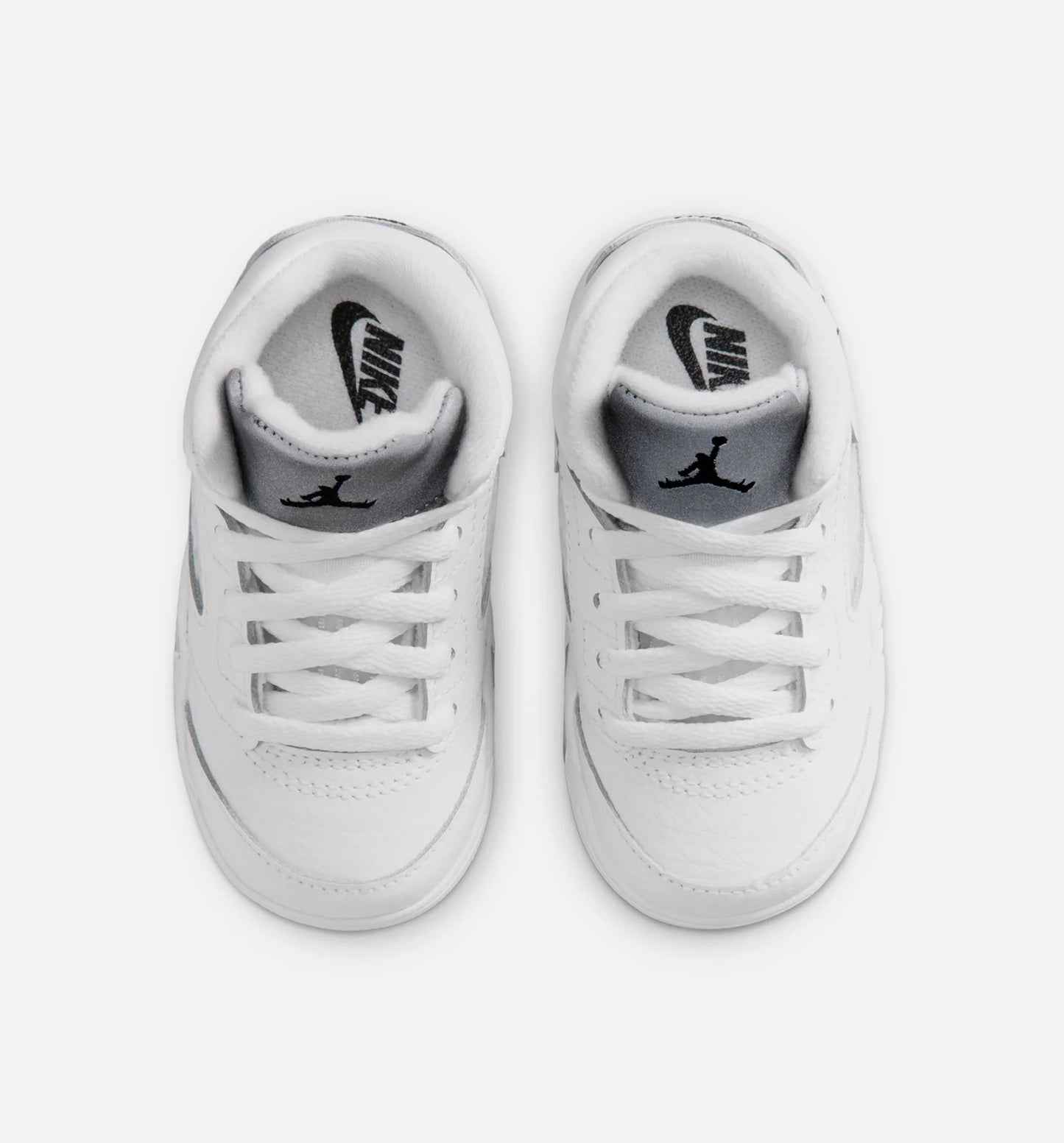Air Jordan 5 Retro OG White Metallic Infant Toddler Lifestyle Shoe White Black Metallic Silver Free Shipping