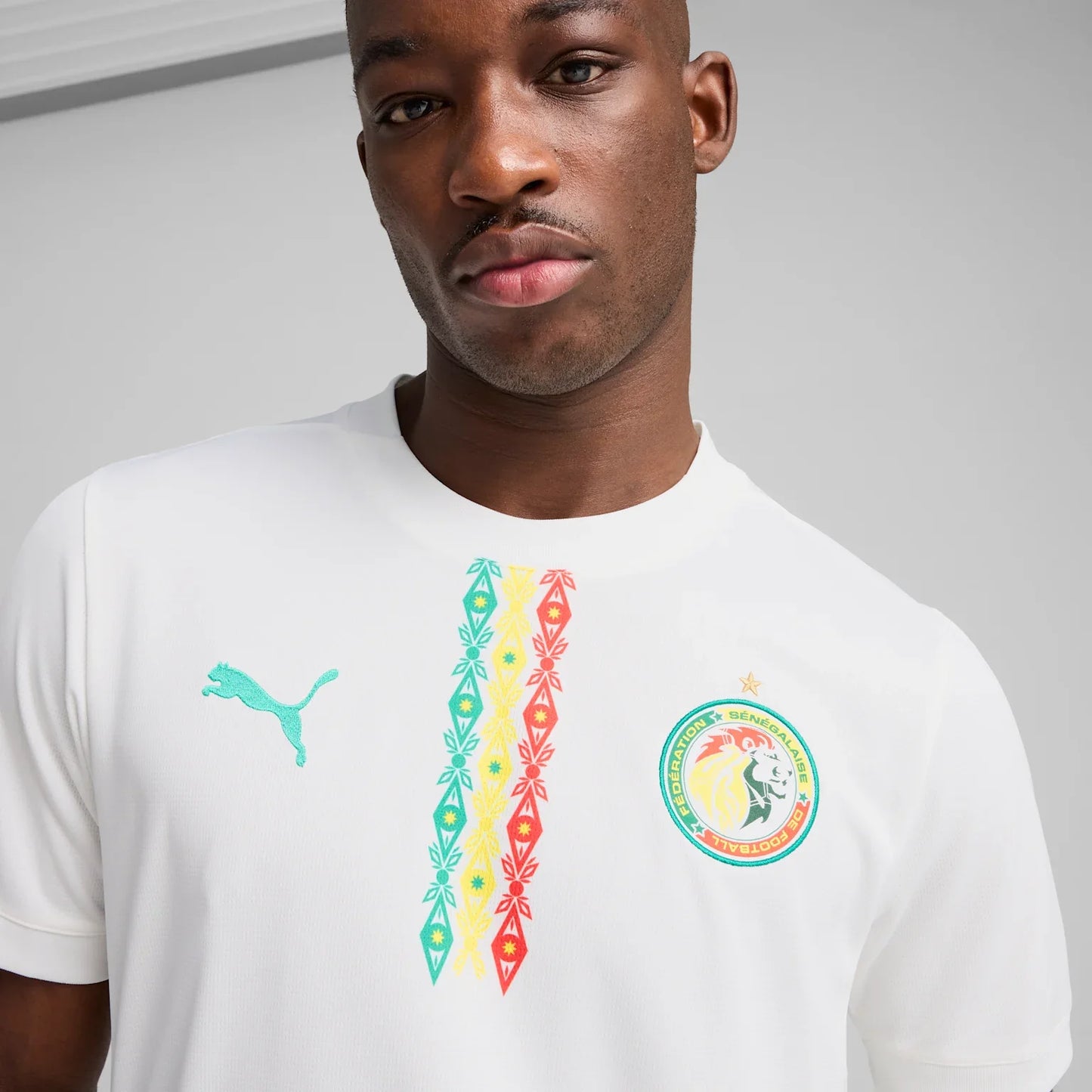 PUMA Mens Senegal Home Jersey 25 Replica White