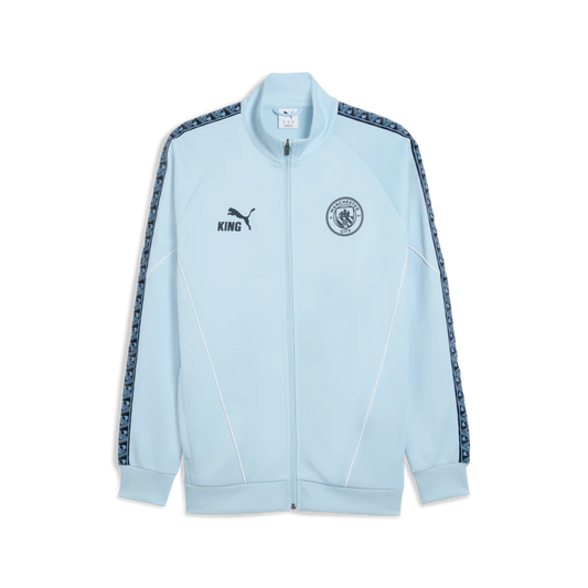 PUMA Manchester City King Anthem Mens Soccer Jacket Silver Sky Navy