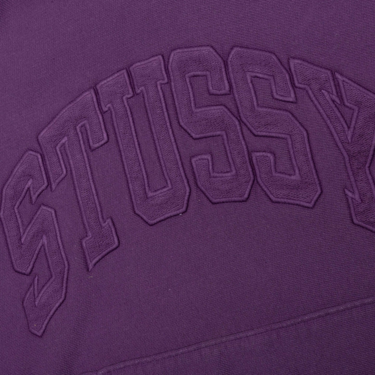 Embroidered Relaxed Hoodie Purple