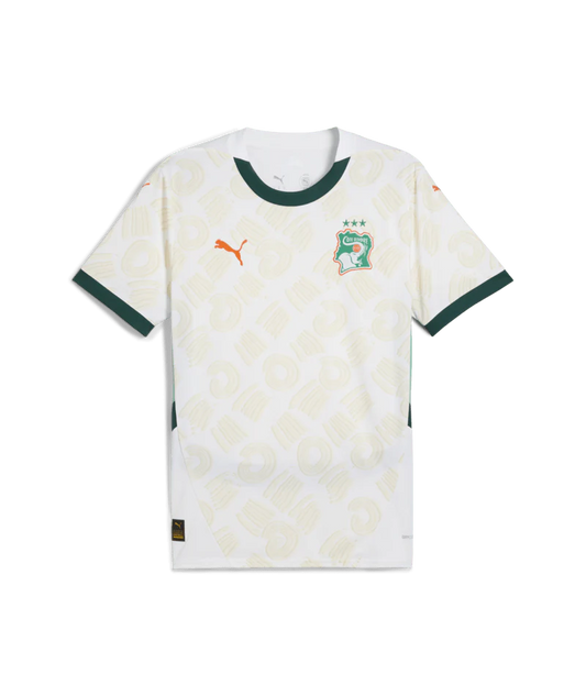 PUMA Mens Ivory Coast Away Jersey Replica 25 White