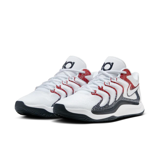 Tenis Nike KD17 Branco Vermelho