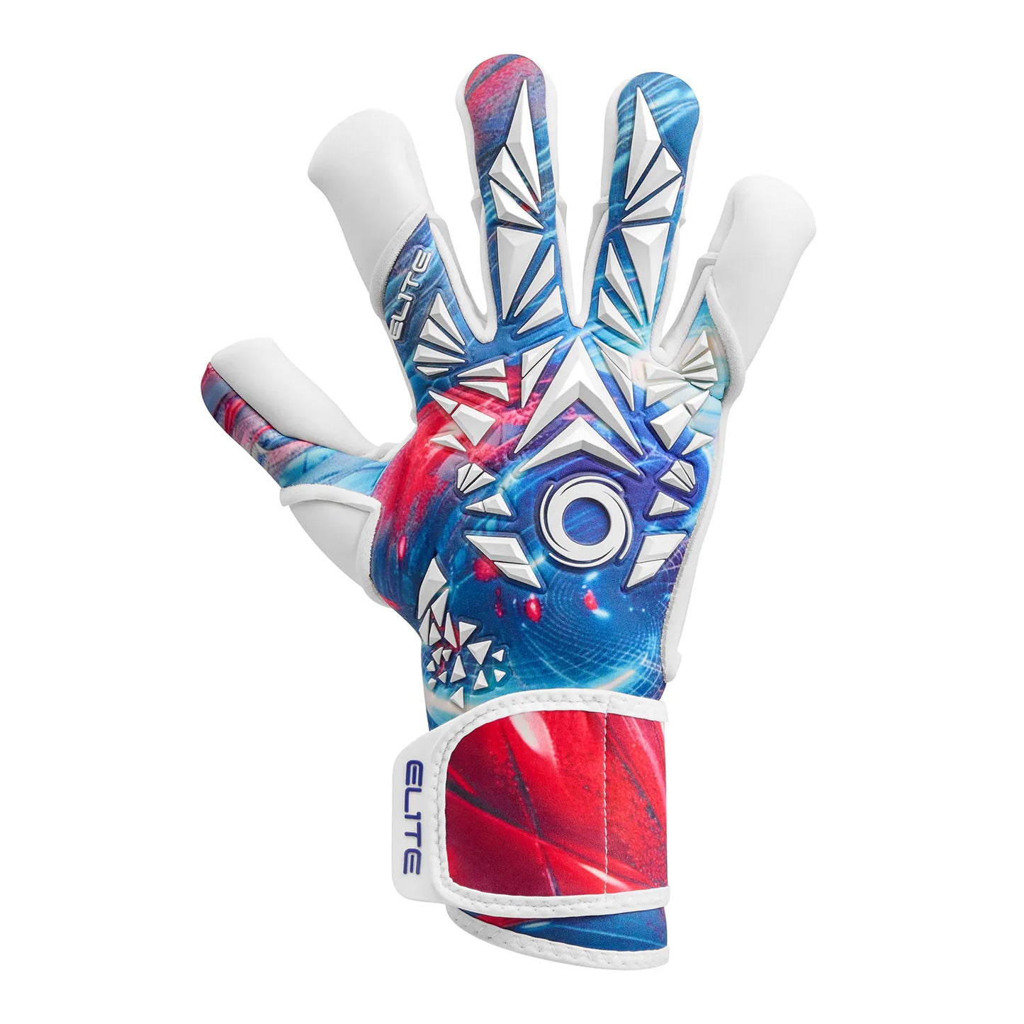 Elite Sport Quartz Goalkeeper Soccer Gloves White Blue Red