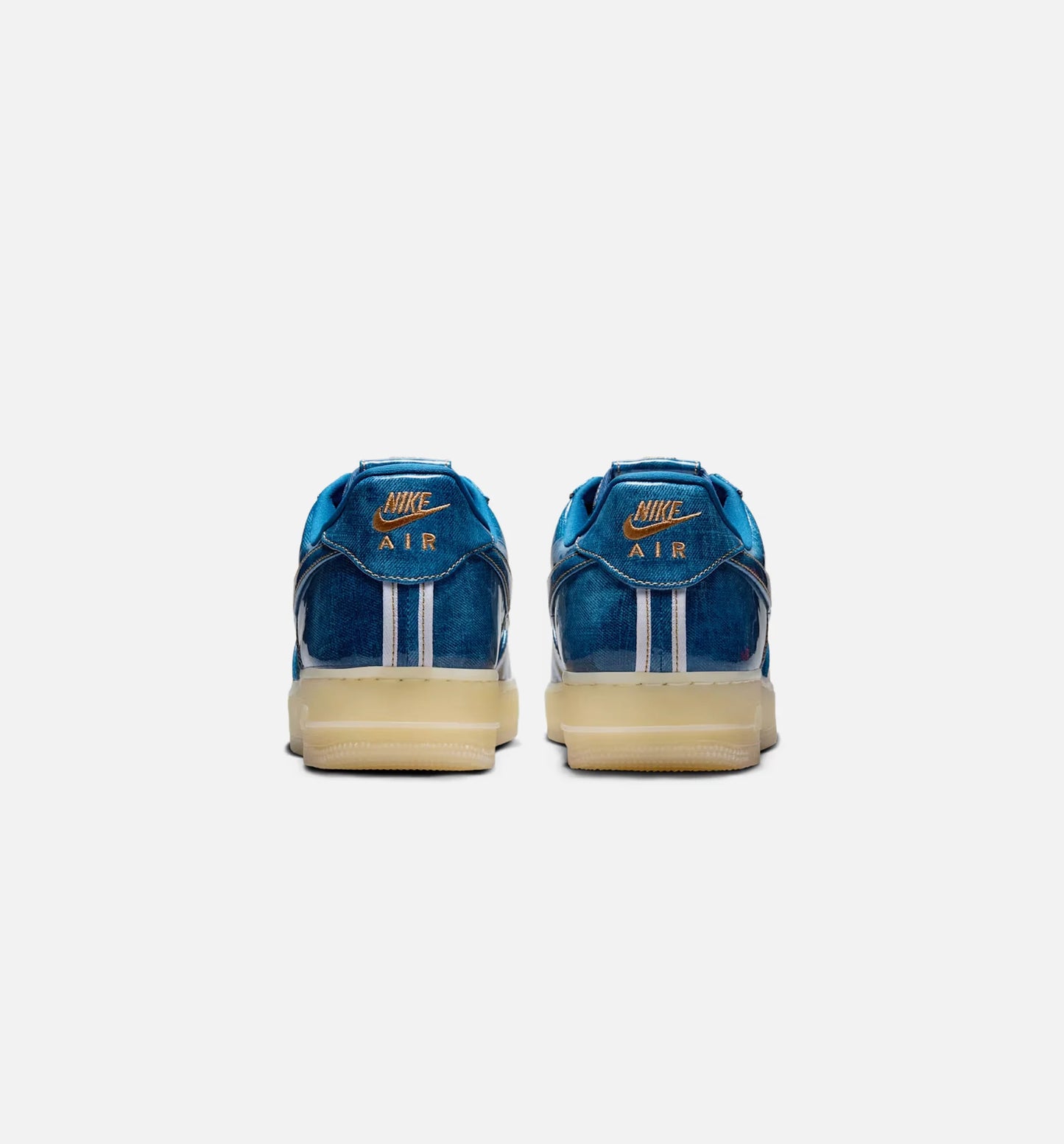 Air Force 1 Retro Patent Denim Mens Lifestyle Shoe Coastal Blue Natural Flax Coastal Blue