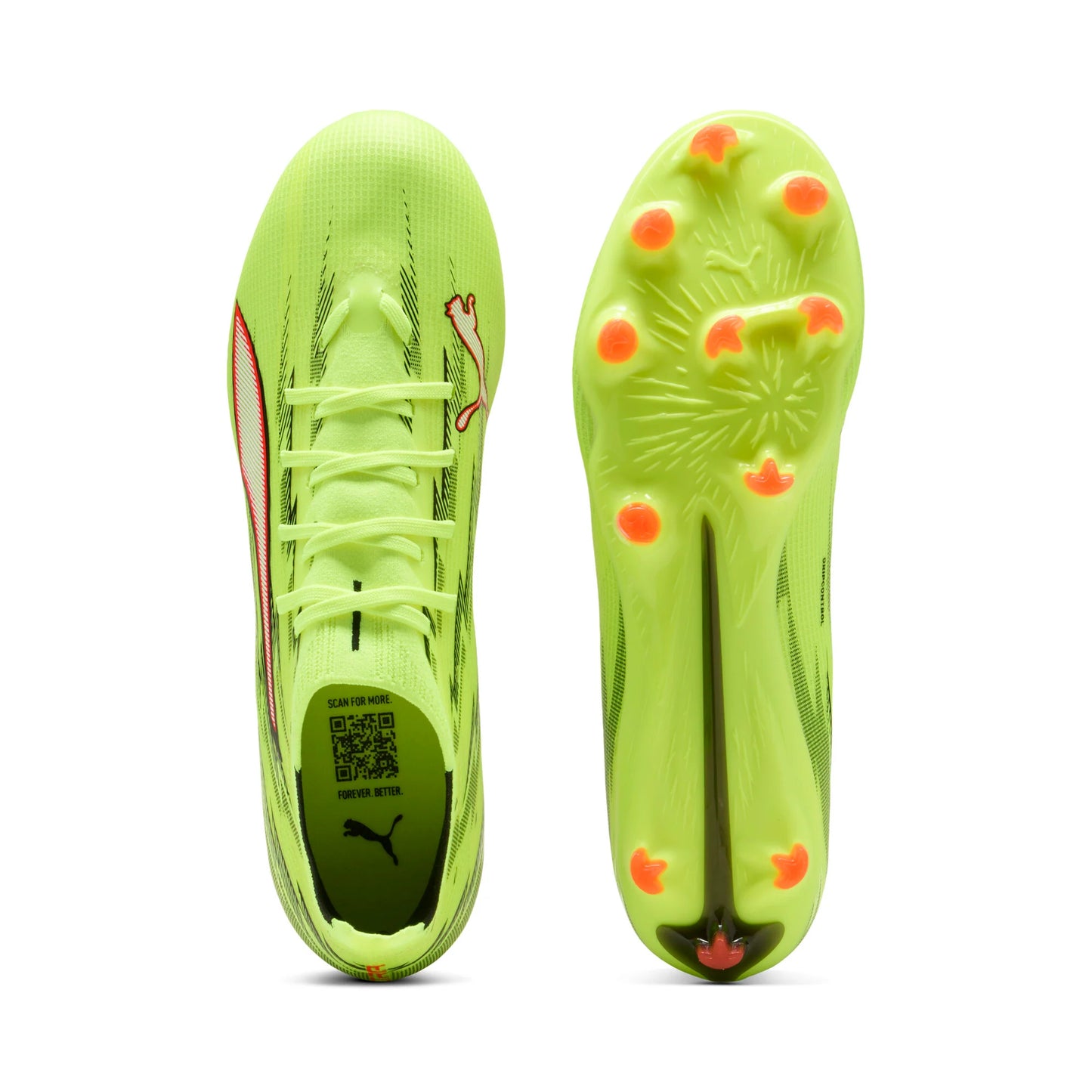 PUMA Ultra 6 Match FG AG Firm Multi Ground Mens Soccer Cleats Yellow Black Red