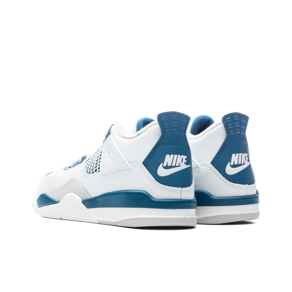 Jordan 4 Retro PS Industrial Blue Off White Military Blue Neutral Grey