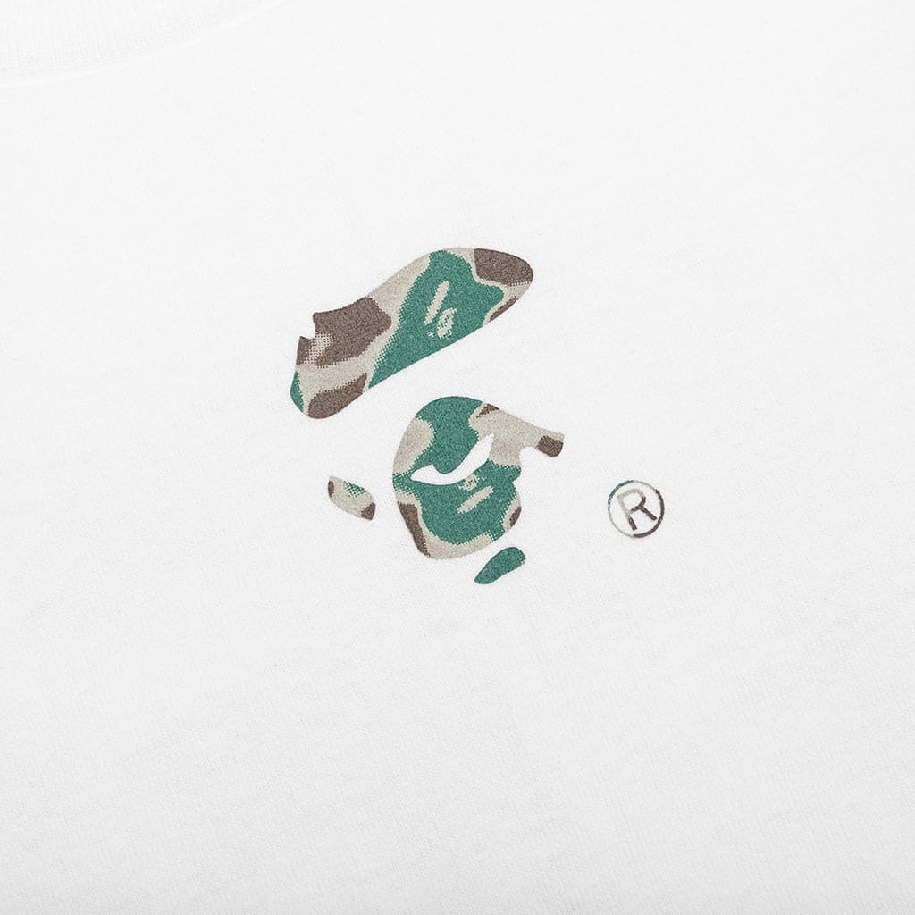 Liquid Camo Small Ape Face Tee White
