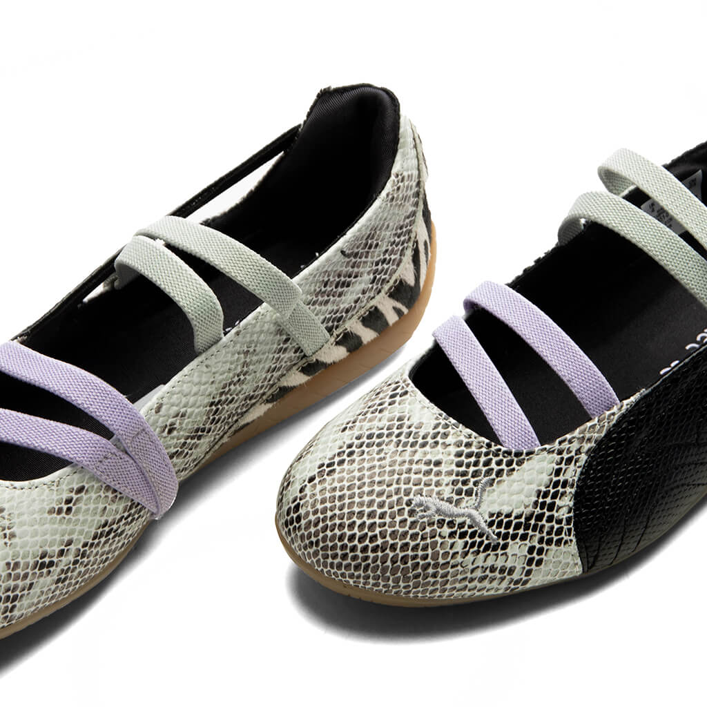 Womens Speedcat Ballet Mixed Feel PUMA Black Cashew Brown Light Lavender