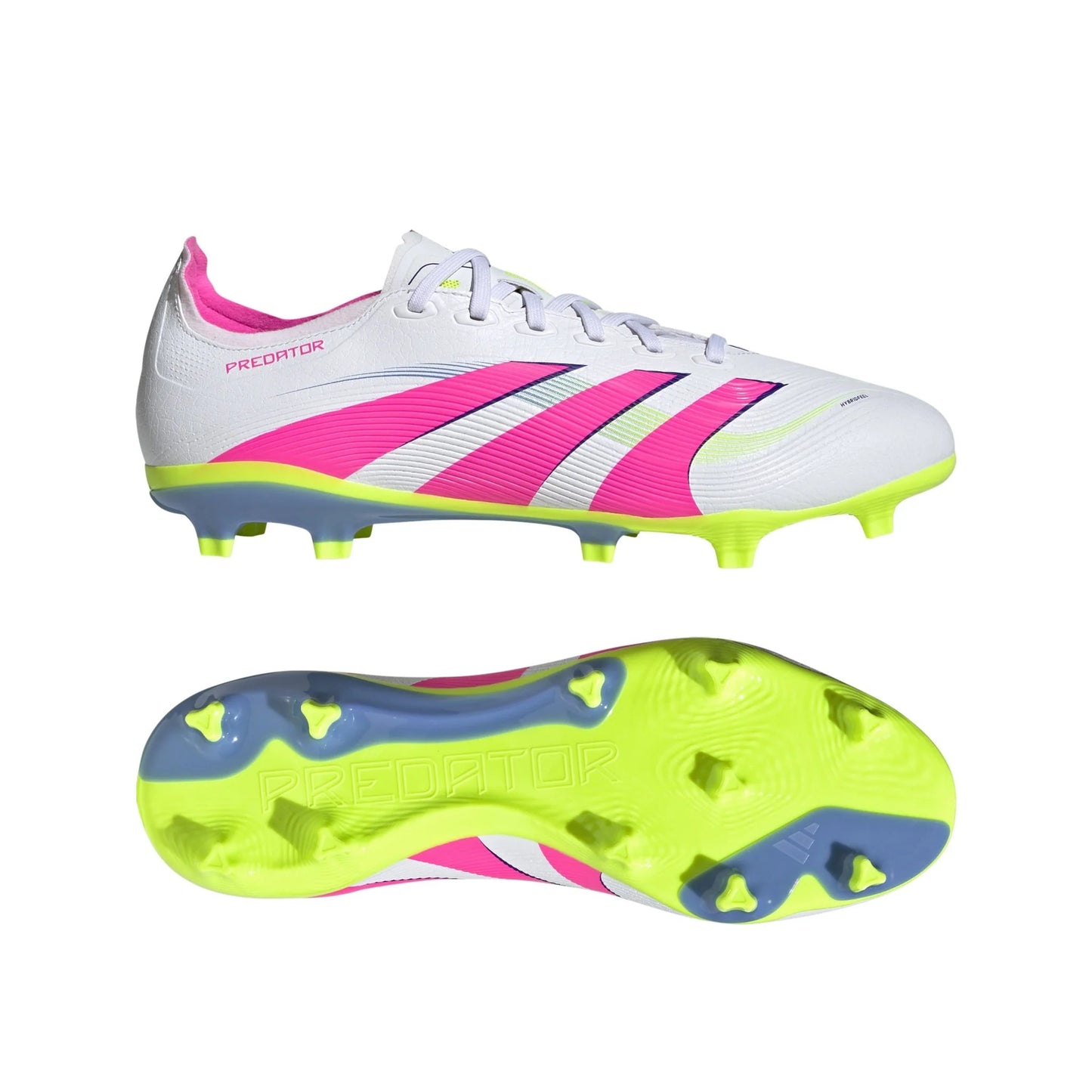 adidas Predator League Firm Multi Ground Soccer Cleats White Pink Lemon