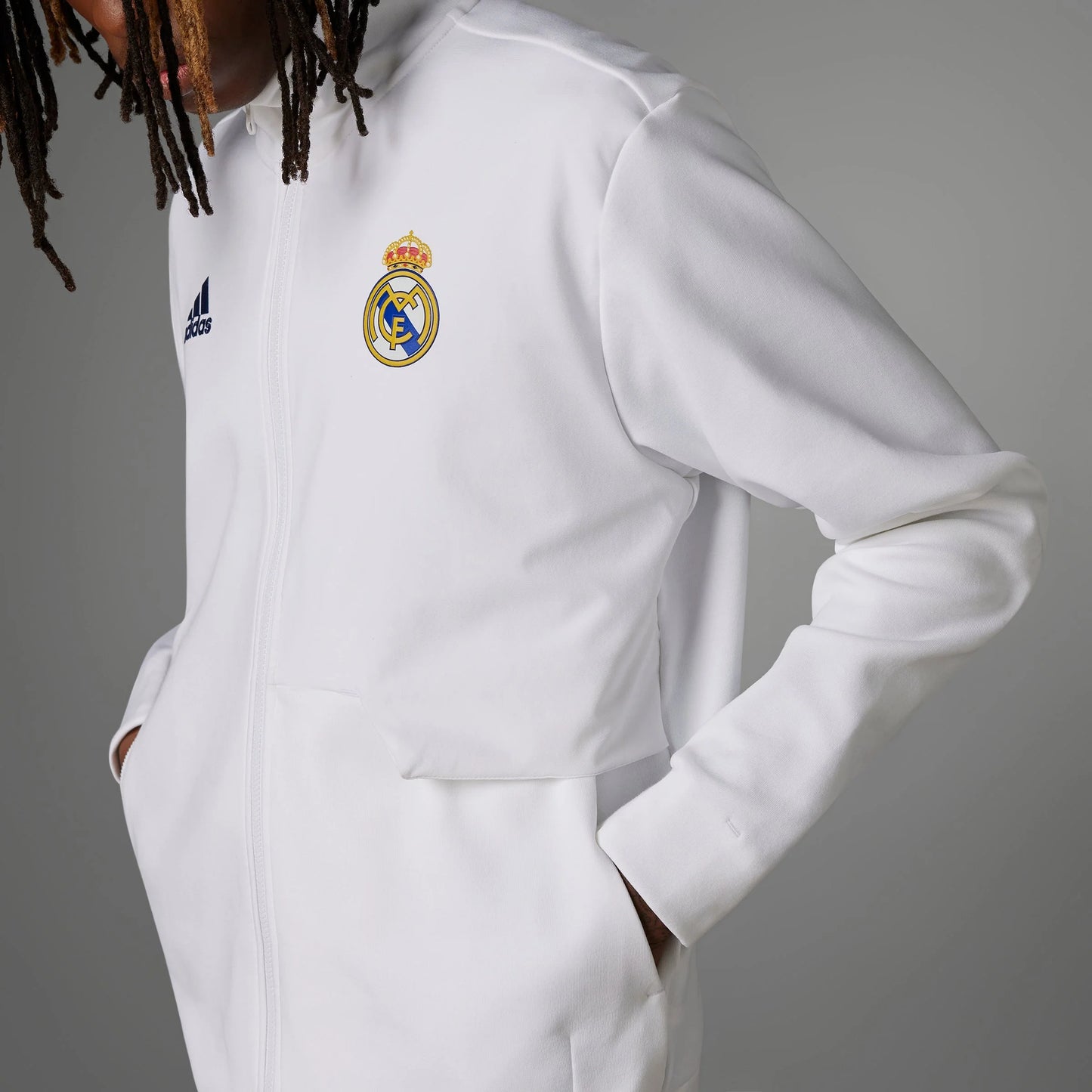 adidas Real Madrid Anthem Jacket White