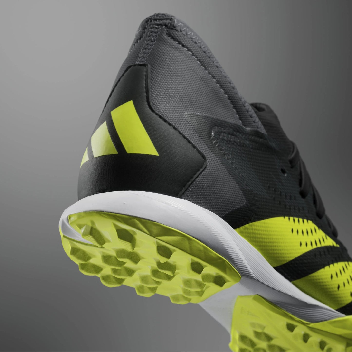 adidas Predator Accuracy Injection3 TF Turf Soccer Cleats Black Solar Yellow Grey Five