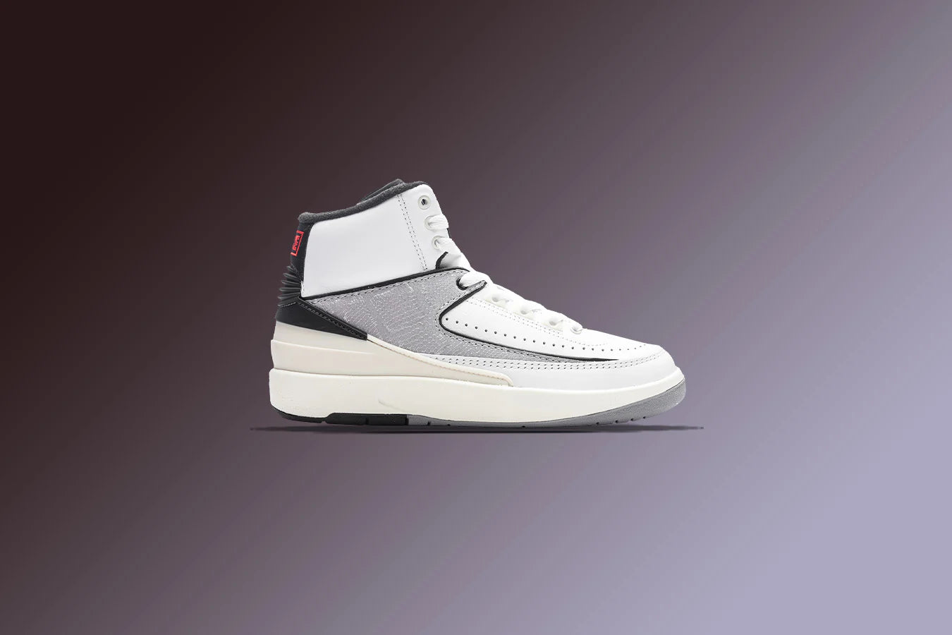 Air Jordan 2 Retro GS Python White Fire Red Cement Grey