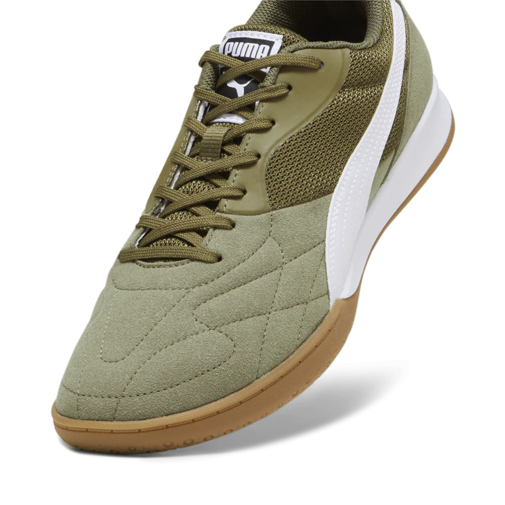 PUMA King Top IT Indoor Shoes Olive Drab White Gold