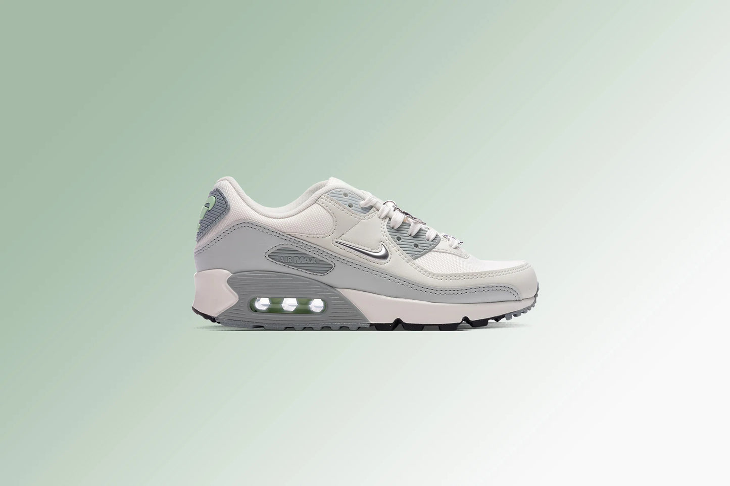 Womens Air Max 90 SE Sail Metallic Silver Sea Glass