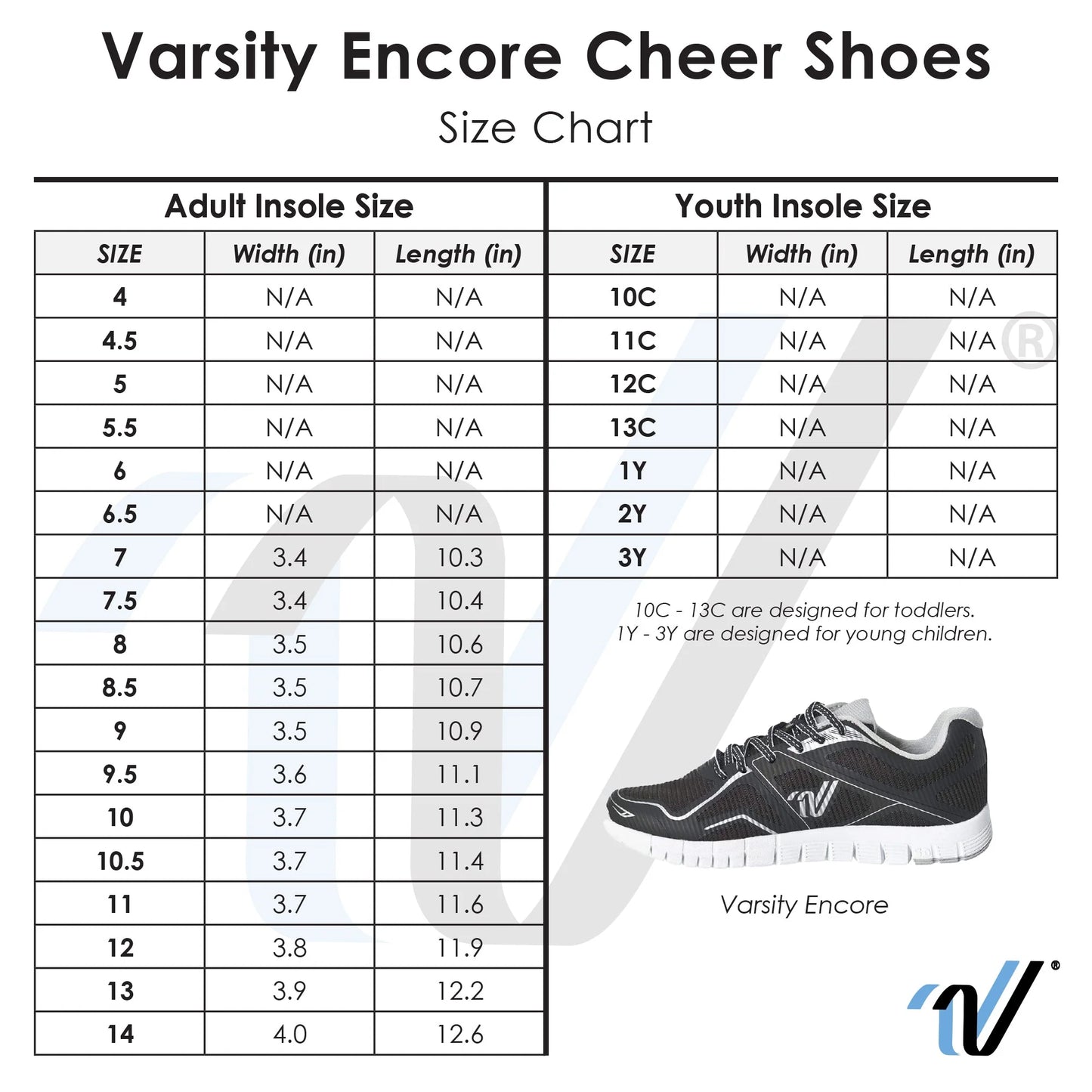 Varsity Mens Encore 2 Black Cheer Shoes