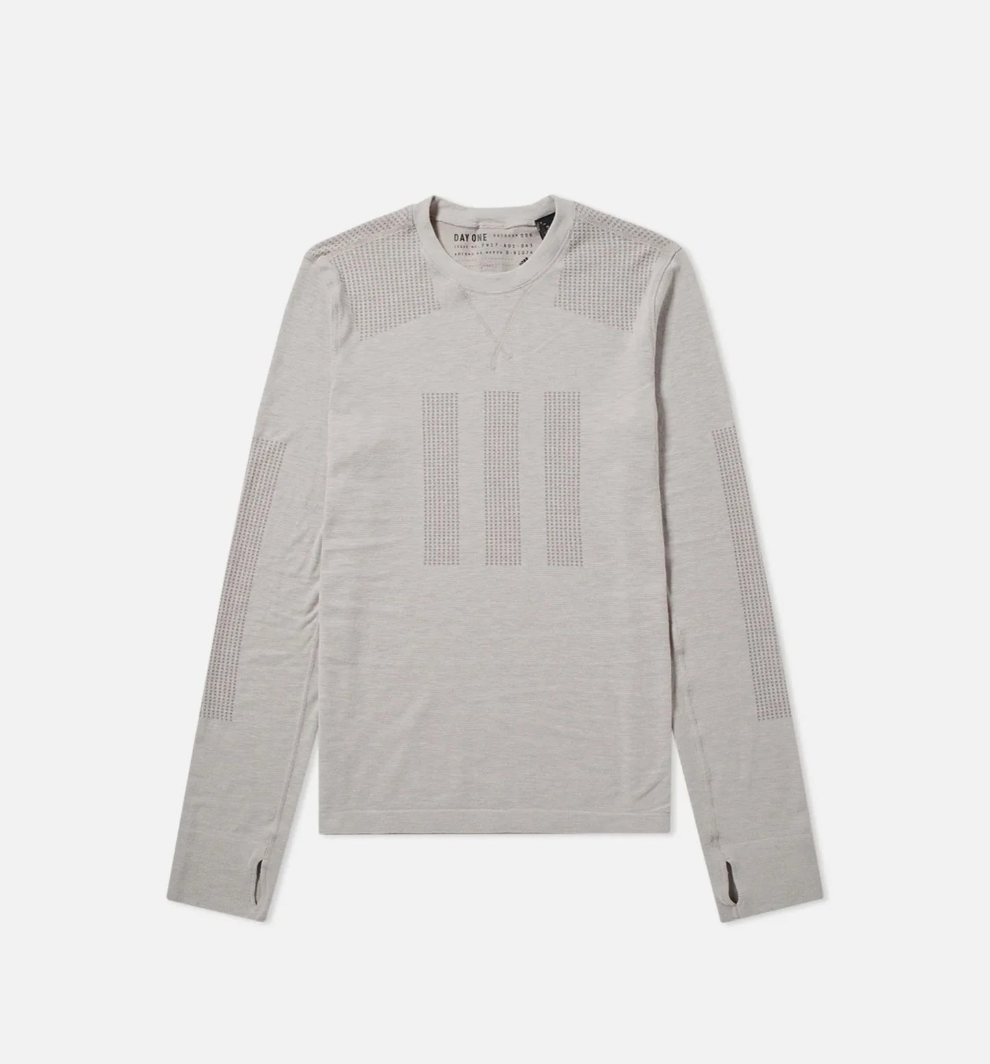 Day One Collection Base Layer Long Sleeve Mens T Shirt Grey Grey