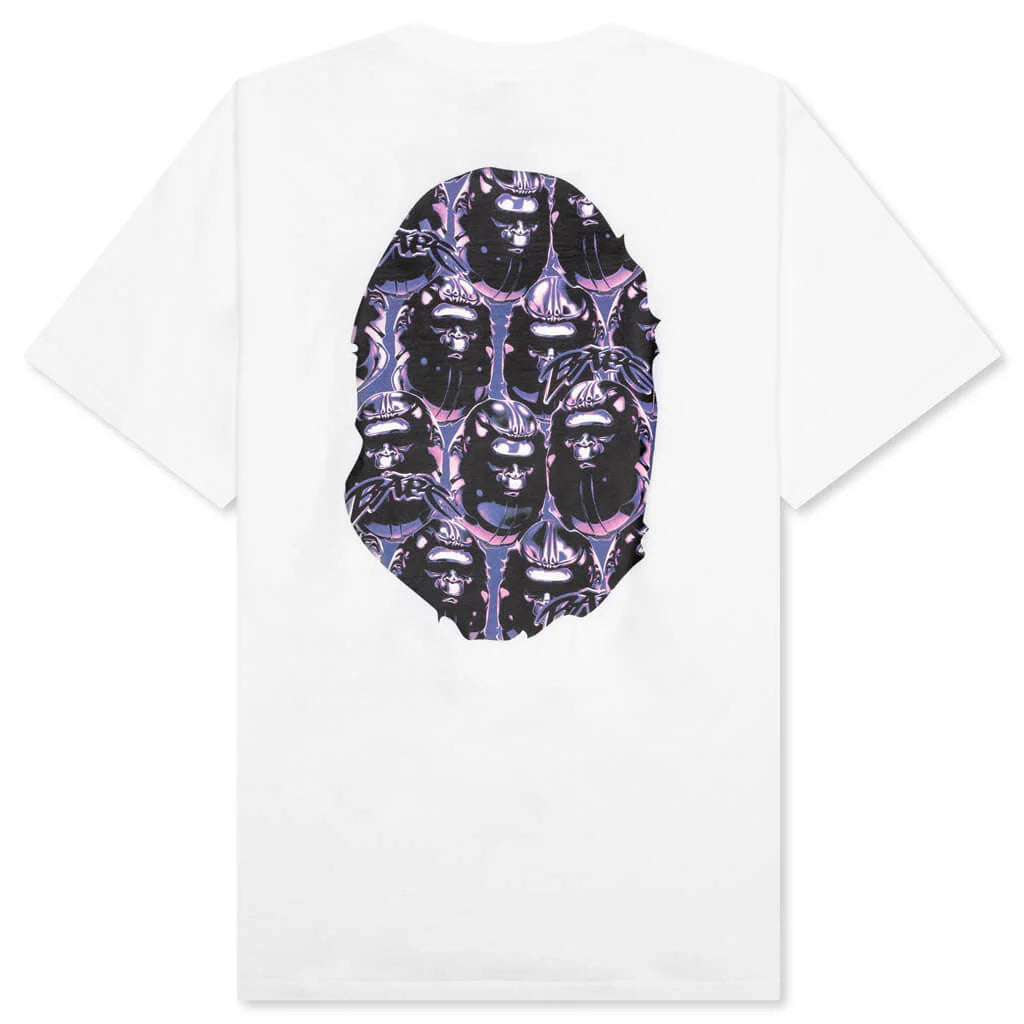 Ape Head Graffiti Big Ape Head Tee White Purple