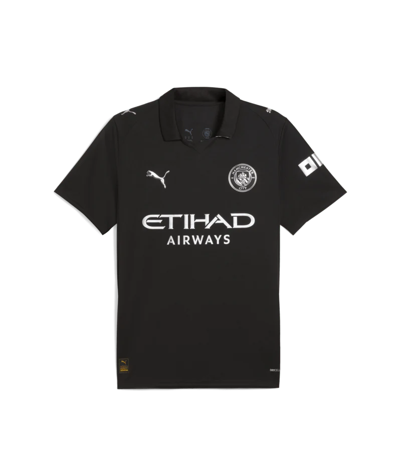PUMA Mens Manchester City Away Soccer Jersey 25 Black
