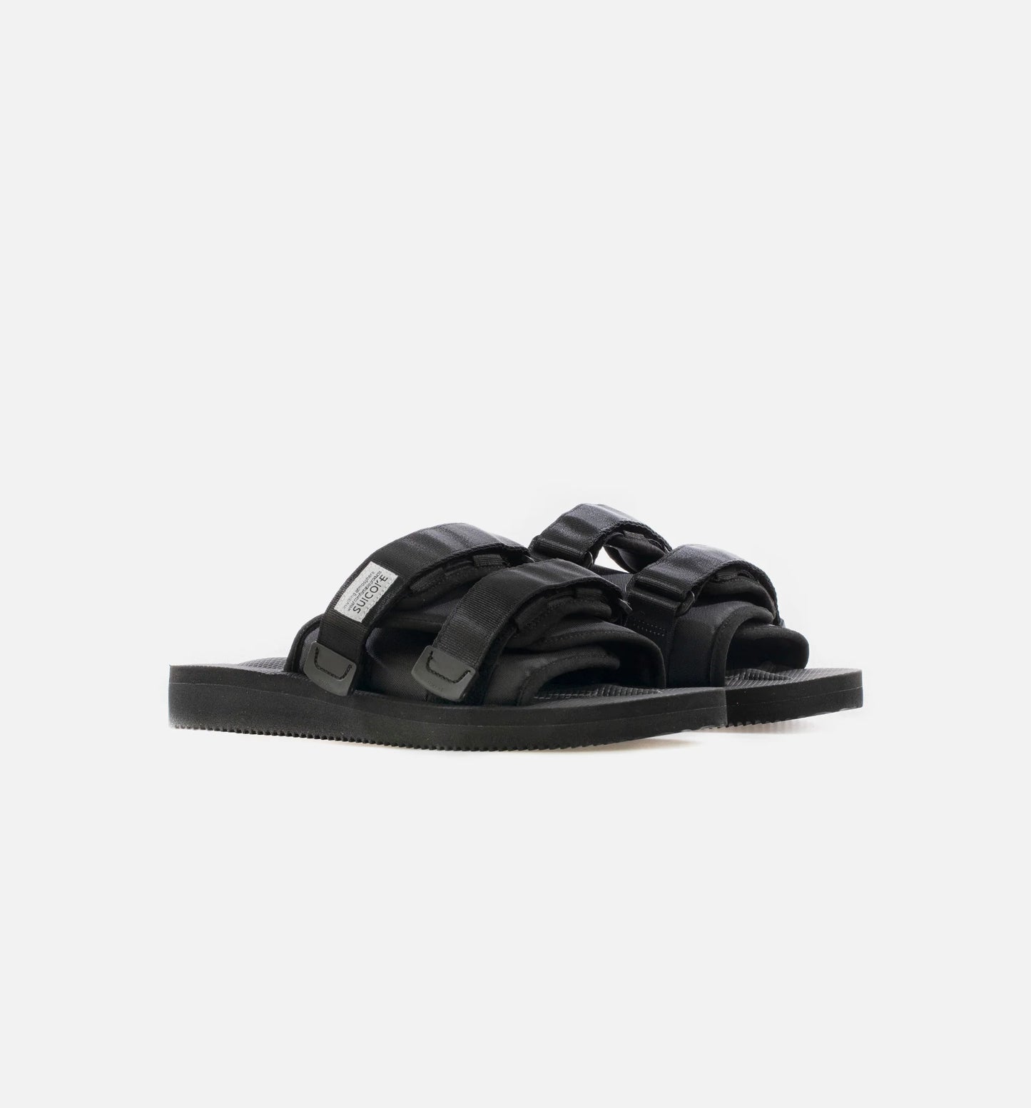 Double Strap Moto Cab Mens Lifestyle Slide Sandal Black
