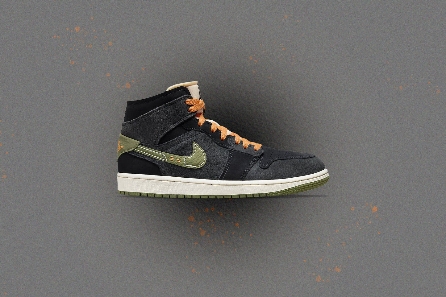Air Jordan 1 Mid SE Craft Anthracite Sky J Light Olive Black