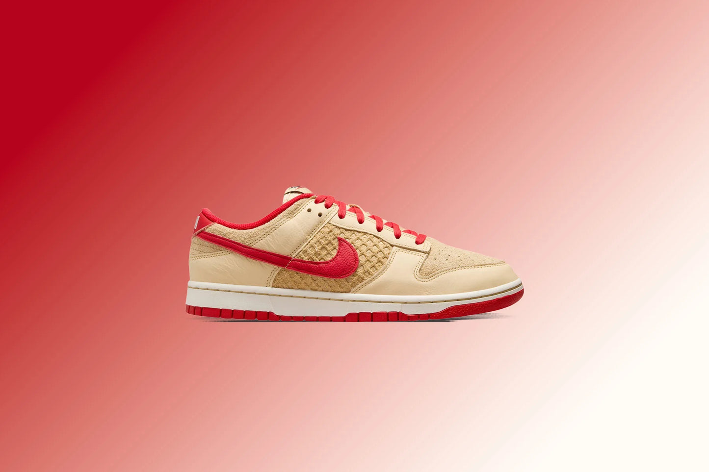 Dunk Low Retro SE Strawberry Waffle Pale Vanilla University Red Sail Wheat