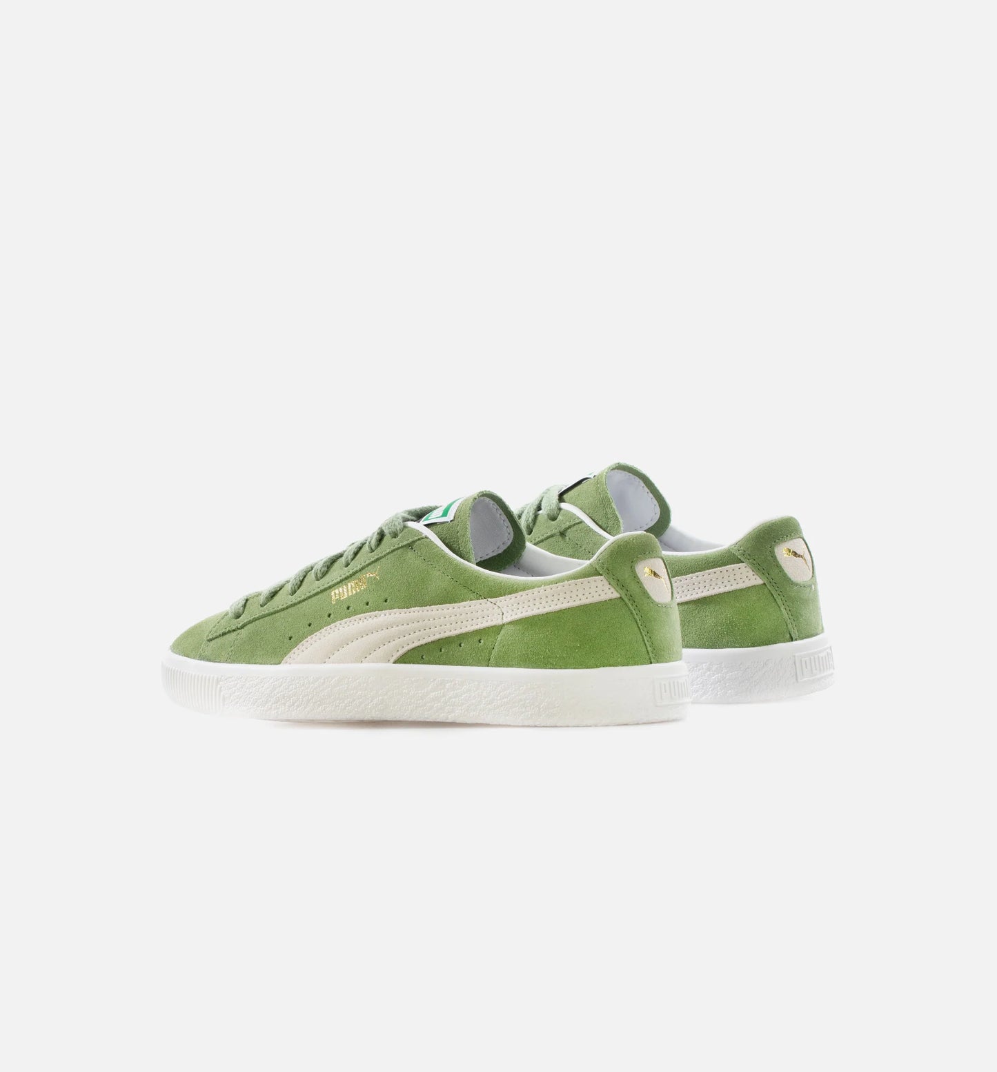 Suede Vintage Mens Lifestyle Shoe Green White