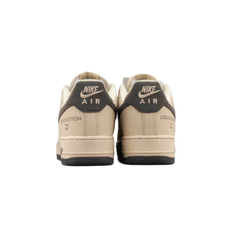 Louis Vuitton x Nike Air Force 1 Cream Mocha Edition Custom