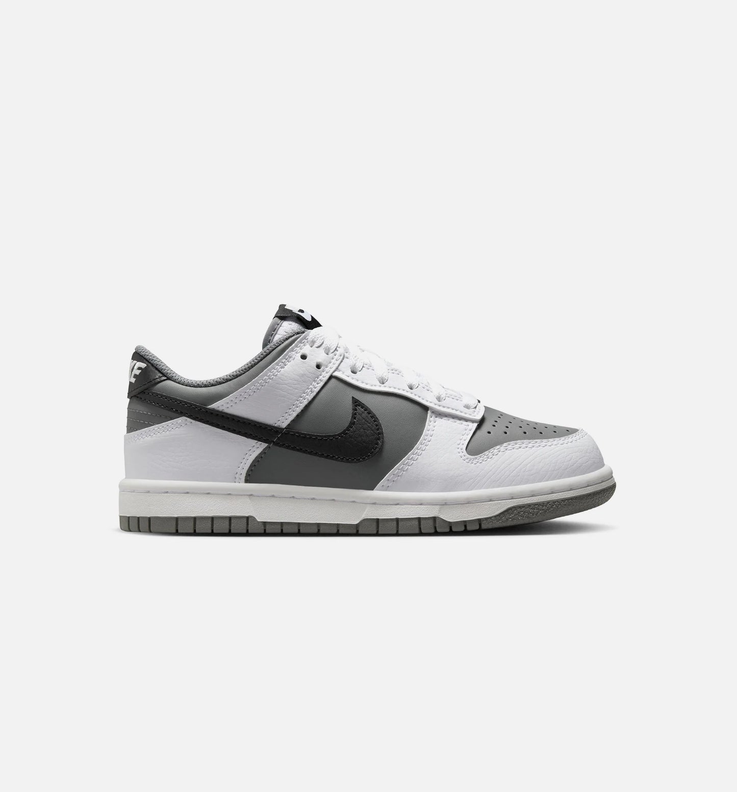Dunk Low Grade School Lifestyle Shoe White Black Smoke Grey