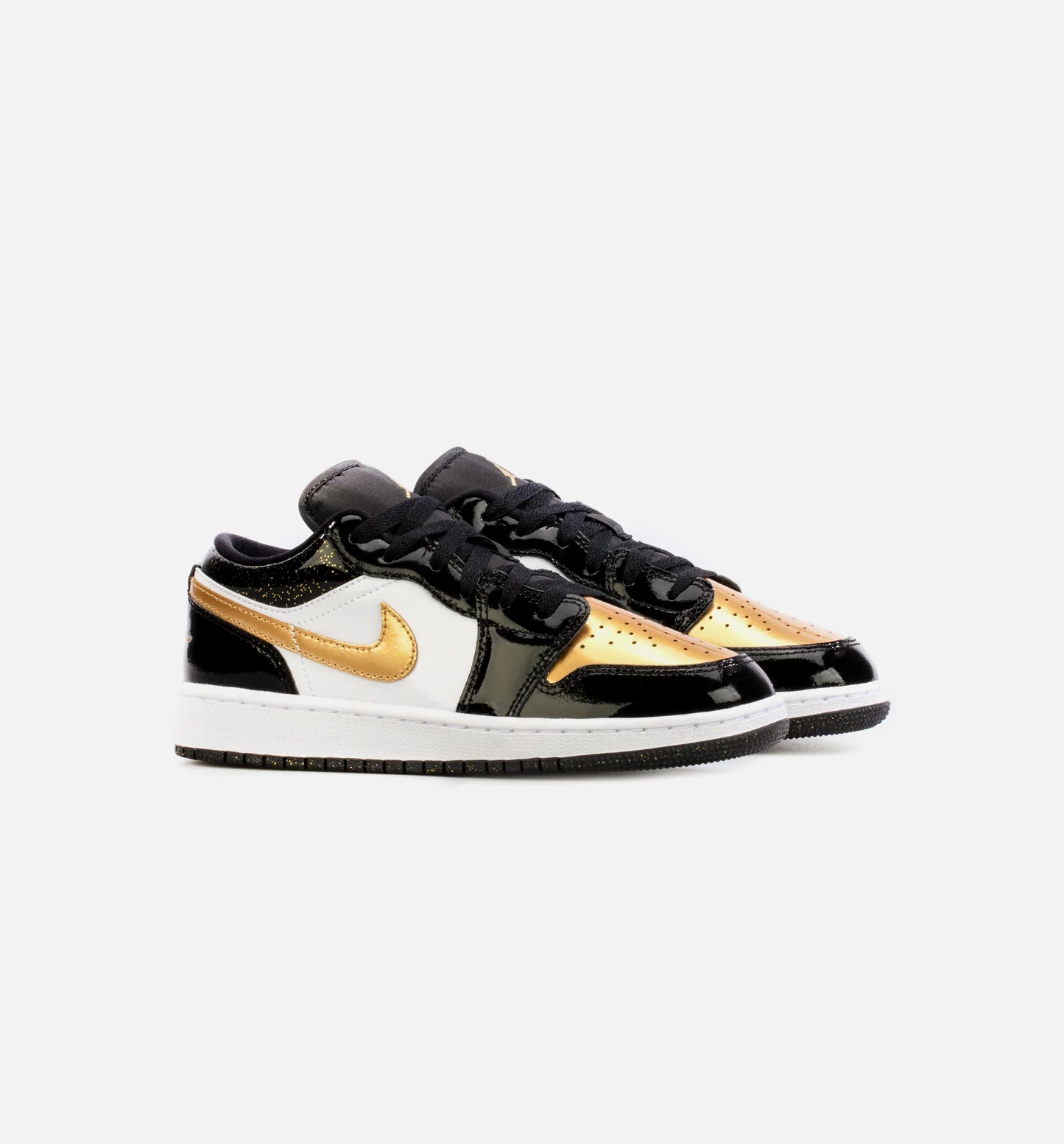Air Jordan 1 Low SE Gold Toe Grade School Lifestyle Shoe Black Gold