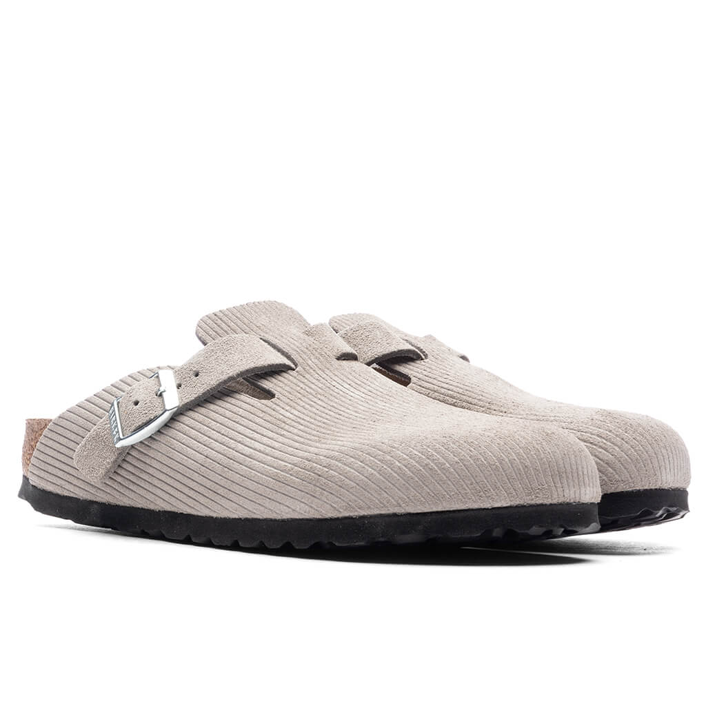 Wide Boston Suede Embossed Corduroy Stone Coin