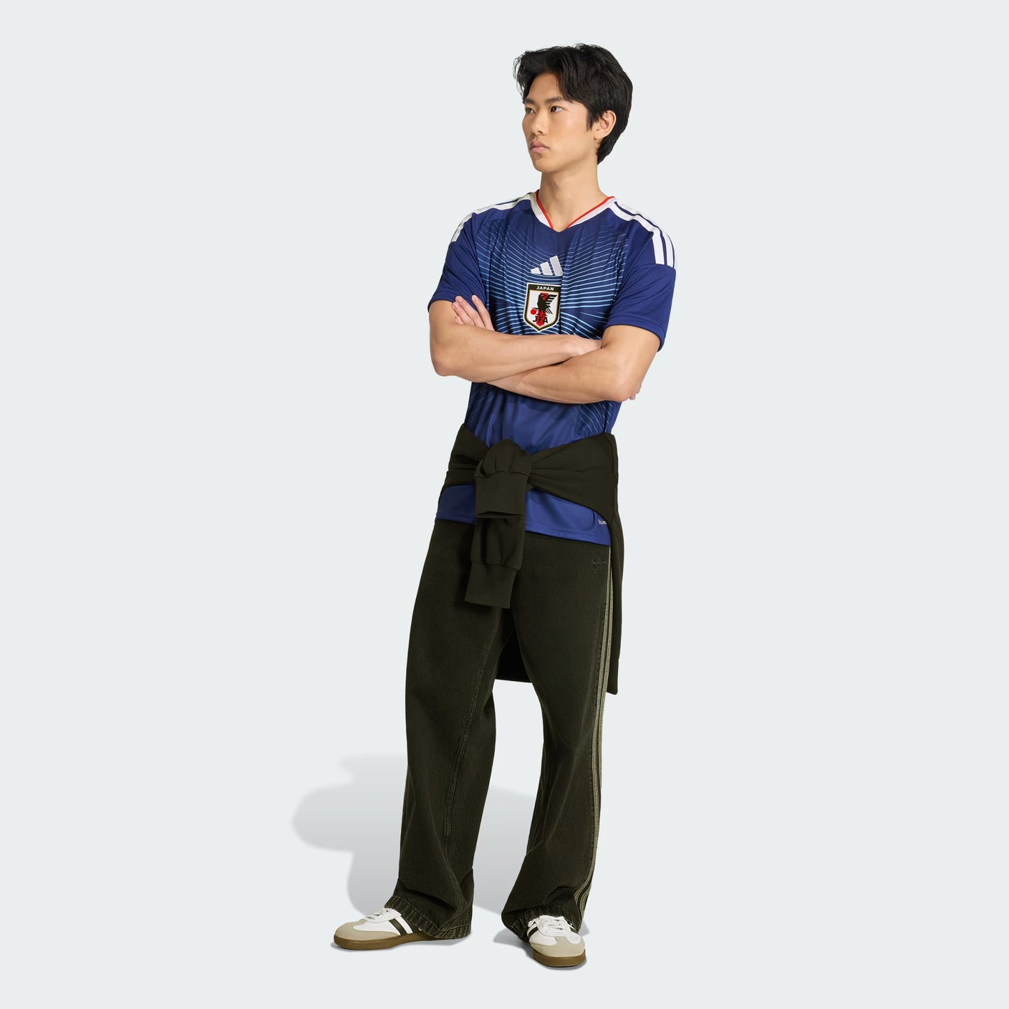 adidas Japan Home Mens Soccer Jersey 26 Japan Blue Ash Blue