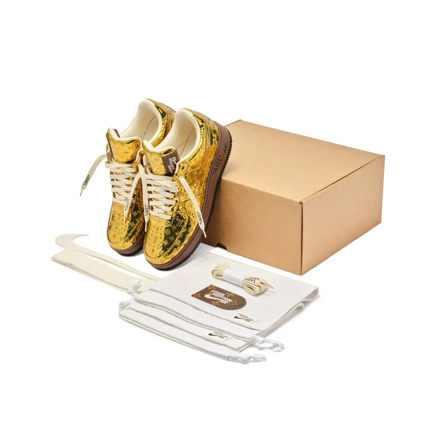 Louis Vuitton x Nike Air Force 1 Low Gold
