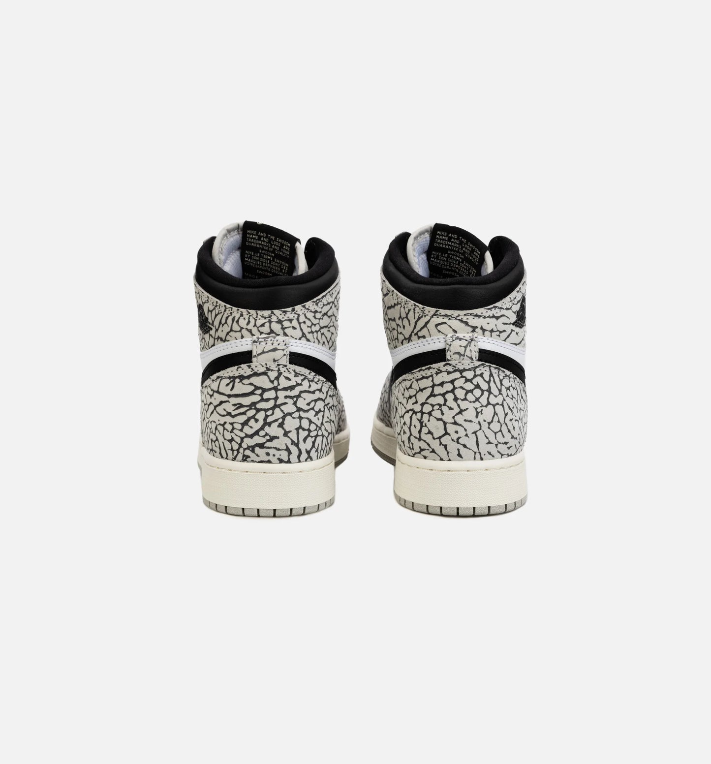 Air Jordan 1 Retro White Cement Grade School Lifestyle Shoe White Grey